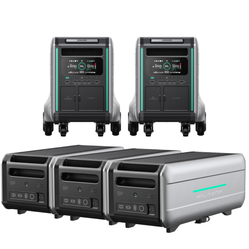 2x Zendure Powerstation SuperBase V6400 + 3x Satellitenbatterie 32 kWh mit 0% MwSt nach §12 Abs. 3 UstG von Zendure