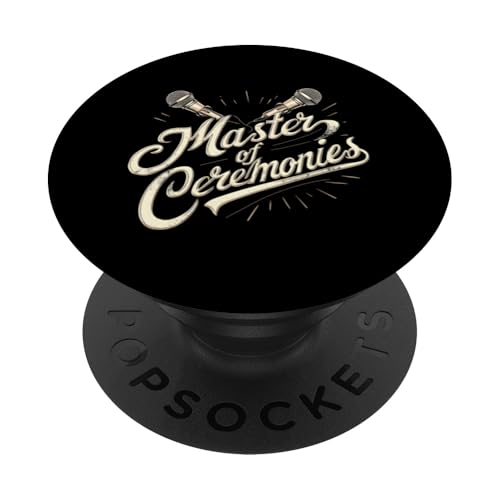 Meister Der Zeremonie Mikrofon Emcee PopSockets Klebender PopGrip von Zeremonienmeister Abschluss Mikrofon