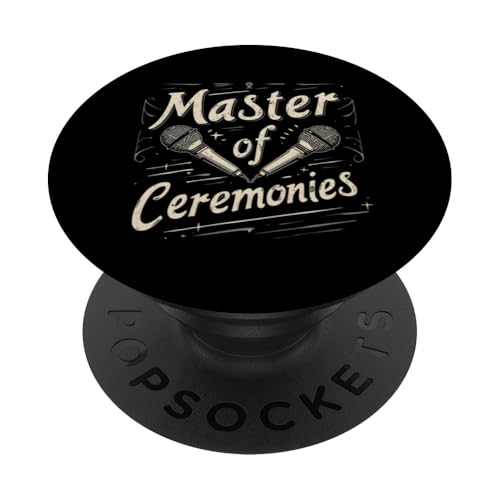 Graduation Emcee Mikrofon Zeremonien PopSockets Klebender PopGrip von Zeremonienmeister MC Feier Mikrofon