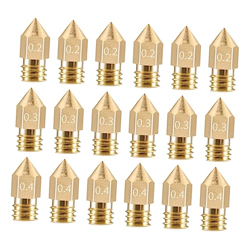Zerodeko 24 Stück Zubehör für 3D-Drucker Extruderdüse 3D-Druckerdüse Messingdüse für 3D-Drucker Golden Zerodeko 24 Stück Zubehör für 3D-Drucker Extruderdüse 3D-Druckerdüse Messingdüse für 3D-Drucker Golden von Zerodeko