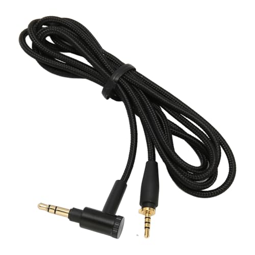 Zerodis Ersatz-Soundkabel, Verlustfreie Tonübertragung, Professionelles 4,9 Fuß Langes Kopfhörer-Soundkabel, Nylon-Außenschicht, Rechtwinkliger Stecker für Kopfhörer-Zubehör von Zerodis