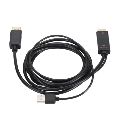 Zerodis HD-Multimedia-Schnittstelle zu DisplayPort-Adapter, HD-Multimedia-Schnittstelle zu DisplayPort-Konverter, USB-Netzteil, Plug-and-Play für Desktop-Computer von Zerodis