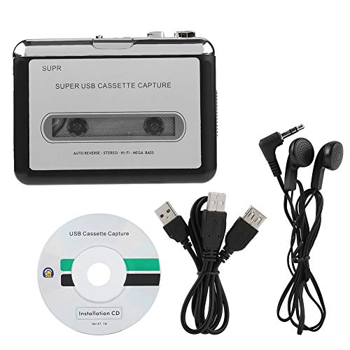 Zerone Portable Portable Tape to PC Registrierkassettenrekorder, MP3-Player, Musik-Player Digital Audio für Laptop und PC von Zerone