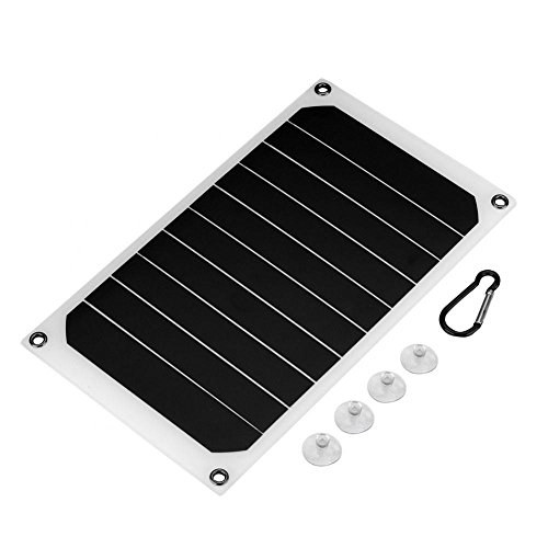 Zerone Tragbare Solar Power Bank 10 Watt Outdoor IP64 Wasserdichte Solar Panel Mobile Power Ladegerät 5 V USB Ausgang für Wandern, Camping, Solar Generator, RV, Boot von Zerone