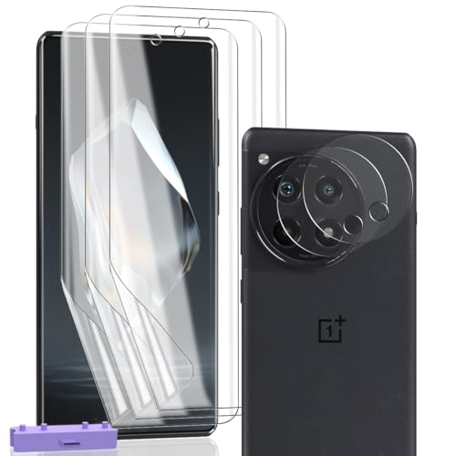 Zerrshoo Schutzfolie für Oneplus 12R, mit Flexibilität TPU Folie 3 Stück und Oneplus 12R Panzer Schutz Glas Kameraschutz 2 Stück, HD Klar Folie/Anti-Kratzen Schutzfolie für Oneplus 12R von Zerrshoo