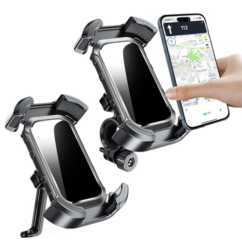 Zestivra Motorrad-Fahrrad-Handyhalterung,Fahrrad-Handyhalterung Motorrad-Lenker-Telefonhalter 360° drehbar,Stoßfeste Smartphone-Halterung für Indoor-Laufband, Motorräder, Kinderwagen, Einkaufswagen von Zestivra