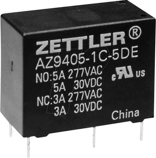 AZ9405-1A-24DSEF - Miniatur-Power-Relais, 24 V DC, 10 A, 1 CO von Zettler