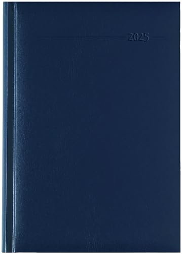 Zettler - Buchkalender Balacron 2025 blau, 15x21cm, Taschenkalender im Balacron Einband mit 352 Seiten, 7 Tage auf 6 Seiten, Adressteil, Monats- und Jahresübersicht und internationales Kalendarium von Zettler