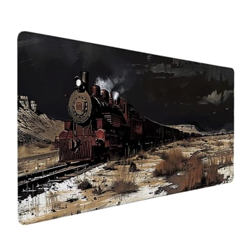 Mouse Pad-Mauspad mit Anti-Rutsch-Gummiboden, Leichtes Gleiten, Spritzwassergeschützt, Langlebige Materialien, Tragbar, Frisches, modernes Design - 120x60cm (Schwarz Auto) - Ergonomisches XXL 0-23 von Zgcoyeo