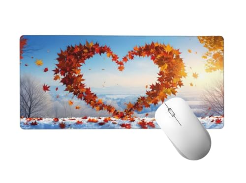 Liebe Mauspad XXL 1000 x 500 mm, Mousepad Blatt Mauspad Gaming mit Genähten Kanten, rutschfeste Gummibasis Mouse Pad, für PC, Laptop Verbessert Präzision und Geschwindigkeit, Gaming Zubehör H-198 von Zhlpjecc