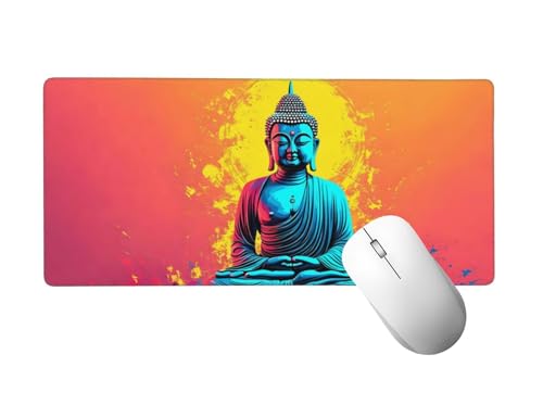 Mauspad XXL 1200 x 400 x 3 mm, Mauspad Zen Schreibtischunterlage Großes Farbe Mousepad mit Vernähten Kanten, Wasserdicht und Rutschfest, Abwaschbar Gaming Mauspad für Gaming,Büro,Zuhause,Geschenk H-74 von Zhlpjecc