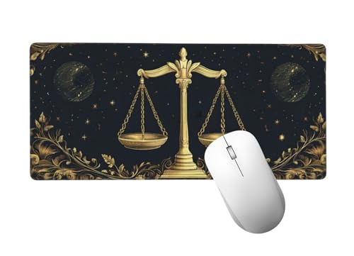 Retro Mauspad XXL 1400 x 600 mm, Mousepad Waage Mauspad Gaming mit Genähten Kanten, rutschfeste Gummibasis Mouse Pad, für PC, Laptop Verbessert Präzision und Geschwindigkeit, Gaming Zubehör H-268 von Zhlpjecc