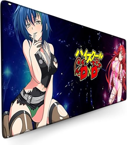 High School DxD Extended Mouse Pad, Japanese Anime Gaming Mouse Pad with Stitched Edges, Rias Gremory, Non-Slip Rubber Base, Desk Pad for Gamer, (900 x 400 mm) ﻿ von Zhrupen