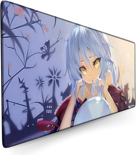 Rimuru Tempest Gaming Mouse Pad Anime That Time I Got Reincarnated As A Slime Large Mouse Pad Non-Slip Rubber Base Keyboard Pad with Stitched Edges (900 x 400 mm) ﻿ von Zhrupen