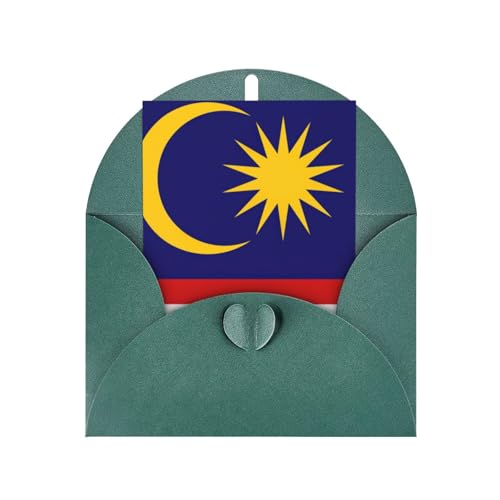 Zhuanyun Grußkarten mit Malaysia-Flagge, Dankeskarten für Valentinstagsfeiern von Zhuanyun