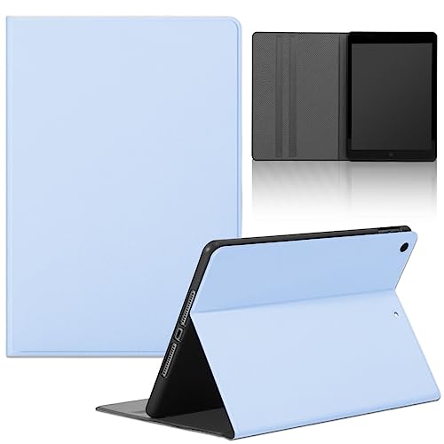 ZhuoFan Hülle für Samsung Galaxy Tab A 10,1'' 2019 (SM-T510 / T515) Tablet, PU Leder Flip Schutzhülle Cover mit Ständerfunktion Stoßfest Wallet Case Multi-Winkel Verstellbar Ständer, 07 blau von ZhuoFan