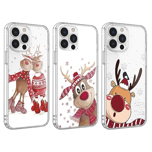 ZhuoFan Weihnachten Handyhülle für Samsung Galaxy A51 4G hülle - 6,5'', 3 Stück Clear Transparent Schutzhülle mit Weiche Silikon Case Christmas Cute Muster Motiv Design Durchsichtig Case, 22 von ZhuoFan