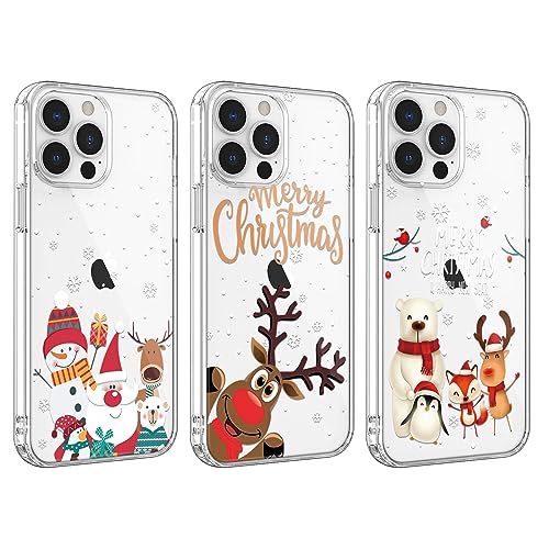 ZhuoFan Weihnachten Handyhülle für Samsung Galaxy A51 4G hülle - 6,5'', 3 Stück Clear Transparent Schutzhülle mit Weiche Silikon Case Christmas Cute Muster Motiv Design Durchsichtig Case, 23 von ZhuoFan