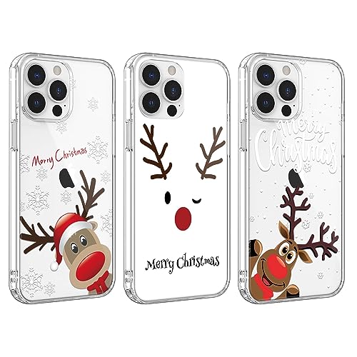 ZhuoFan Weihnachten Handyhülle für Samsung Galaxy S22 5G hülle - 6,1'', 3 Stück Clear Transparent Schutzhülle mit Weiche Silikon Case Christmas Cute Muster Motiv Design Durchsichtig Case, 29 von ZhuoFan