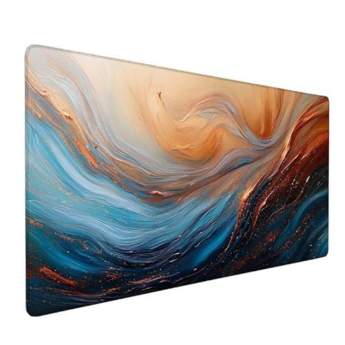 Mauspad Abstrakt,GroßEs Mauspad 1500x800x3mm XXL Mauspad Gaming Farbe,Mouse Pad Mit VernäHte Kanten,Schreibtischunterlage,rutschfeste,Verbessert PräZision Und Geschwindigkeit,FüR Home Office XZ-183 von Zhynfiie