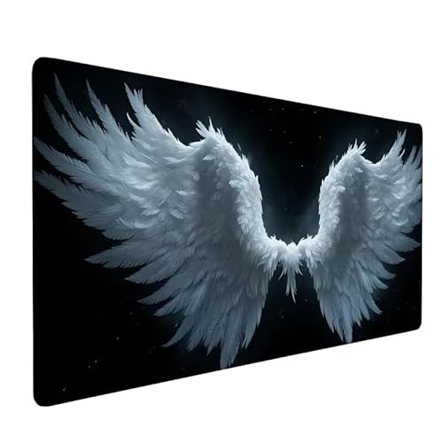 Mauspad Abstrakt,GroßEs Mauspad 900x400x3mm XXL Mauspad Gaming Flügel,Mouse Pad Mit VernäHte Kanten,Schreibtischunterlage,rutschfeste,Verbessert PräZision Und Geschwindigkeit,FüR Home Office XZ-159 von Zhynfiie