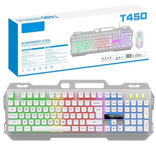 Ziabxhn Mechanische Spieltastatur, RGB-Tastatur, beleuchtete, ästhetische Tastatur, kompakte Spieltastatur, tragbare mechanische Computertastatur für Computer und Laptop von Ziabxhn