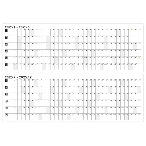 Zibeem Jahreskalender 2025, Big Assed Kalender 2025 | 12-Monats-Familienplaner aus Papier,Wandkalender für das Jahr auf einen Blick, Jahreskalender 2025, Ganzjahreskalender für den Tagesplan von Zibeem