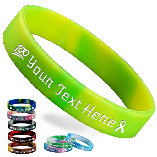 Personalisierte Silikonarmbänder Bulk, Benutzerdefinierte 1/2" Gummiarmband mit Textnachricht, Benutzerdefinierte Gummiband Armbänder für Veranstaltungen, Bewusstsein, Geschenke von Zkgiftsdz