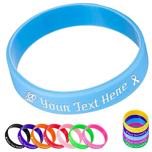 Personalisierte Silikonarmbänder Bulk, Benutzerdefinierte 1/2" Gummiarmband mit Textnachricht, Benutzerdefinierte Gummiband Armbänder für Veranstaltungen, Bewusstsein, Geschenke von Zkgiftsdz