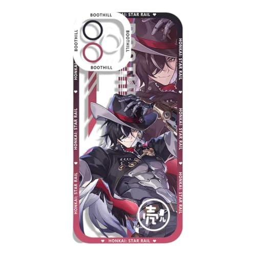 Zllada Honkai Star Rail Phone Case Boothill - Kompatibel mit iPhone 16 15 14 13 12 11 Series Transparent Silikon Honkai Star Rail Merchandise für Verschiedene Modelle von Zllada