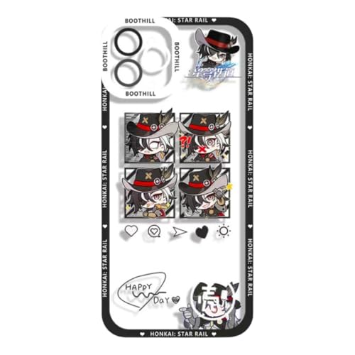 Zllada Honkai Star Rail Phone Case Boothill - Kompatibel mit iPhone 16 15 14 13 12 11 Series Transparent Silikon Honkai Star Rail Merchandise für Verschiedene Modelle von Zllada