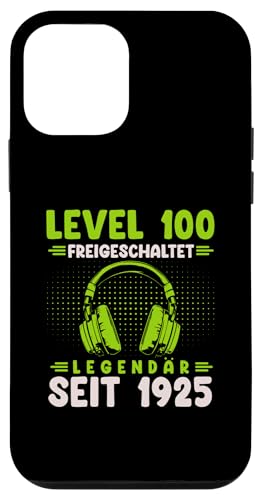 Hülle für iPhone 12 mini Level 100 Geburtstag Junge Gamer Mann Deko Jahrgang 1925 von Zocker Stylez Gamer Geburtstag Geschenke 2025