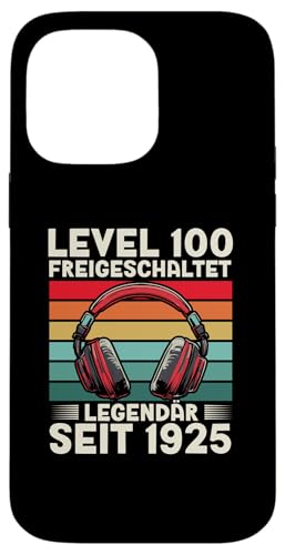 Hülle für iPhone 14 Pro Max Level 100 Geburtstag Junge Gamer Mann Deko Jahrgang 1925 von Zocker Stylez Gamer Geburtstag Geschenke 2025