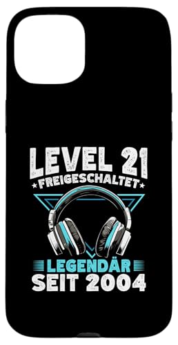 Hülle für iPhone 15 Plus Level 21 Geburtstag Junge Gamer Mann Deko Jahrgang 2004 von Zocker Stylez Gamer Geburtstag Geschenke 2025