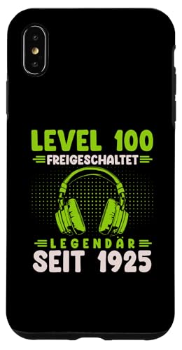 Hülle für iPhone XS Max Level 100 Geburtstag Junge Gamer Mann Deko Jahrgang 1925 von Zocker Stylez Gamer Geburtstag Geschenke 2025