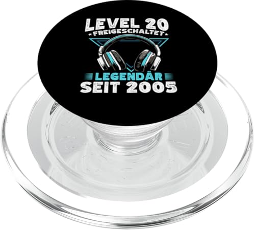 Level 20 Geburtstag Junge Gamer Mann Deko Jahrgang 2005 PopSockets PopGrip für MagSafe von Zocker Stylez Gamer Geburtstag Geschenke 2025