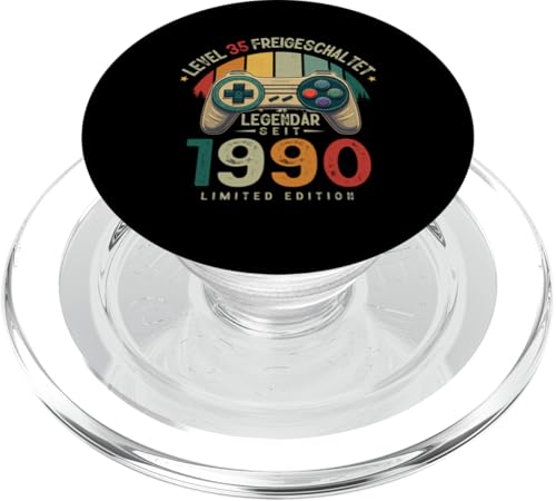 Level 35 Geburtstag Junge Gamer Mann Deko Jahrgang 1990 PopSockets PopGrip für MagSafe von Zocker Stylez Gamer Geburtstag Geschenke 2025