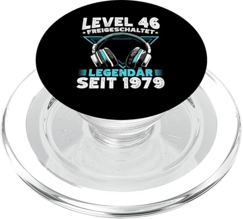 Level 46 Geburtstag Junge Gamer Mann Deko Jahrgang 1979 PopSockets PopGrip für MagSafe von Zocker Stylez Gamer Geburtstag Geschenke 2025