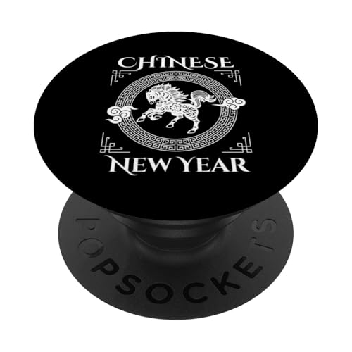 Jahr des Pferdes 2026 Chinesisches Neujahr PopSockets Klebender PopGrip von Zodiac Horse Designs