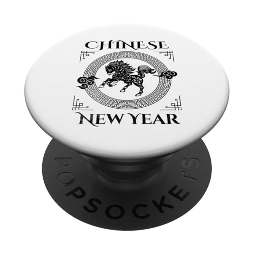 Jahr des Pferdes 2026 Chinesisches Neujahr PopSockets Klebender PopGrip von Zodiac Horse Designs