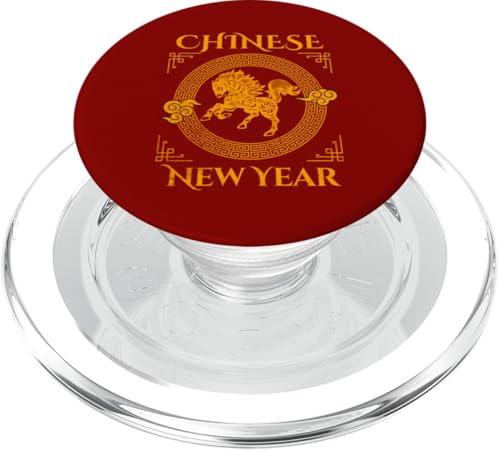 Jahr des Pferdes 2026 Chinesisches Neujahr PopSockets PopGrip für MagSafe von Zodiac Horse Designs