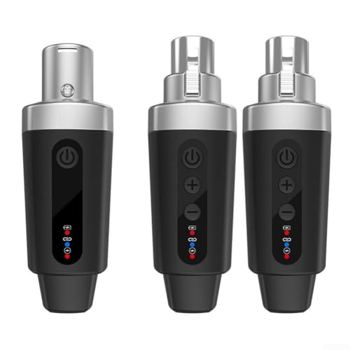 Zoegneer 1 Set XLR Wireless für Mikrofon-Setup-Sender und Empfänger, kabellos mit kabellos verdrahtet für verbesserte Audiofreiheit (1-in-2) von Zoegneer