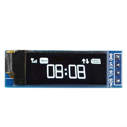 Zoegneer Advanced 0 91 Zoll OLED-Bildschirm, IIC-Kommunikation, blau-weiße Farbe, 128 x 32 Auflösung (weiß) von Zoegneer