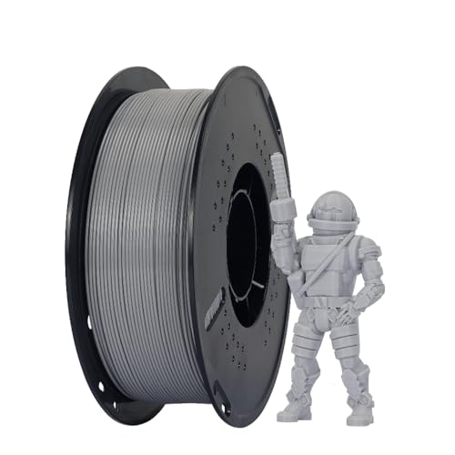 PETG 3D-Druckerfilament, Druckfilament, Spule Hochgeschwindigkeits-3D-Druckmaterial, 1,75 mm Hyper, Genauigkeit ± 0,02 mm, für die meisten FDM-3D-Drucker (Gelb) (Gray) von Zoeyilan