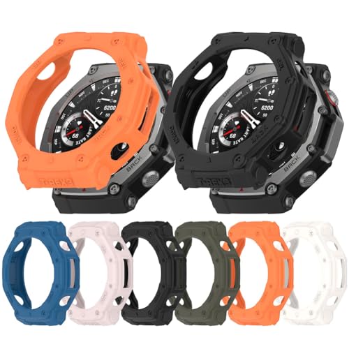 Zohmuly 6 Stück Schutzhülle kompatibel für Amazfit T-Rex 3 TPU Schutzhülle, Smartwatch Schutzhülle Shell Weiche und langlebige Uhrenzubehör von Zohmuly