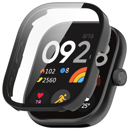 Zohmuly Schutzhülle Kompatibel mit Redmi Watch 5/Redmi Watch 5 eSIM,PC Ultradünne HD Hartglas Glas Kratzfest Rundum Displayschutz für Redmi Watch 5 eSIM Case von Zohmuly