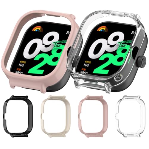 Zohmuly Schutzhülle kompatibel für Redmi Watch 3,Ausgehöhlt Kratzfest PC Case für Redmi Watch3[4 Stück] von Zohmuly