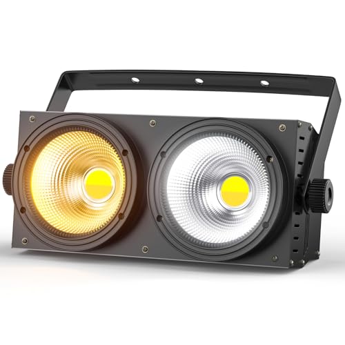 ZonQoonz 200W COB Par Licht, 2 in 1 kalt/Warmweiß Lichteffekte Par Scheinwerfer mit DMX 8CH für Kirche, Disco, Hochzeit, Publikums Beleuchtung, Party, Halloween,Weihnachten von ZonQoonz