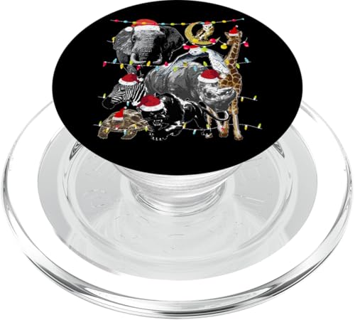 Zootiere Weihnachtsbeleuchtung Dschungelsafari PopSockets PopGrip für MagSafe von Zookeeper Costume Jungle Animal TS. Co