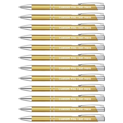 Zoonnis 200 Pcs Personalisierte Einziehbare Kugelschreiber für Business Personalisierte Gravierte Stift in Bulk für Frauen Männer mit Namen Text Customised Stift Schreiben mit Schwarzer Tinte von Zoonnis